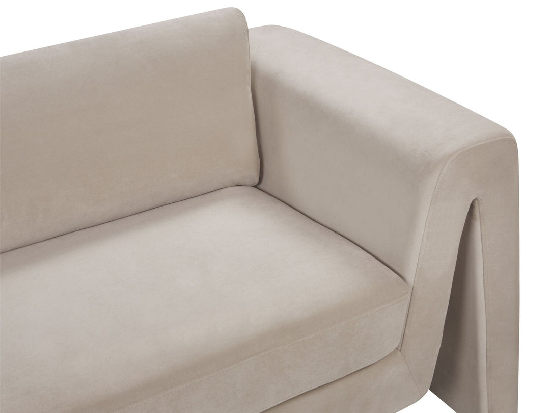 Maunu 3 Seater Velvet Sofa Taupe