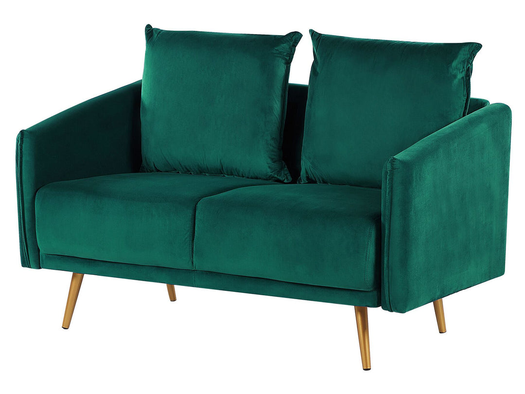 Maura 2 Seater Velvet Sofa Emerald Green