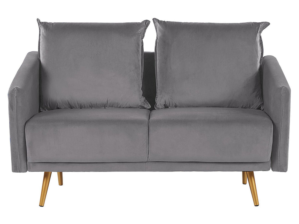 Maura 2 Seater Velvet Sofa Grey