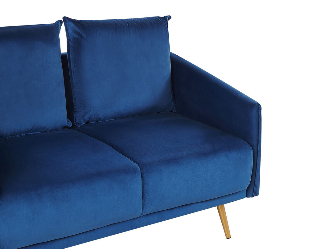 Maura 2 Seater Velvet Sofa Navy Blue