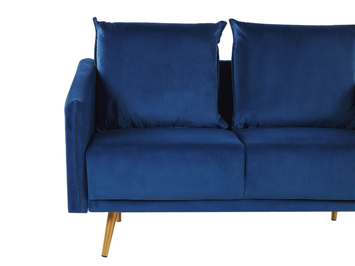 Maura 2 Seater Velvet Sofa Navy Blue