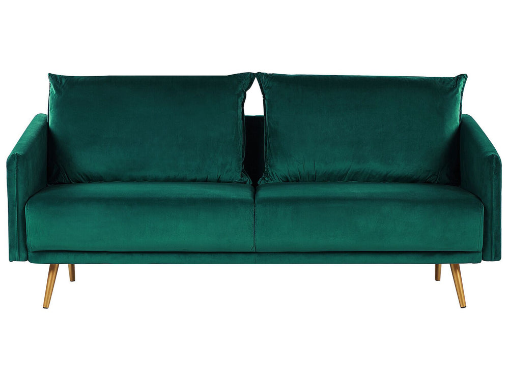 Maura 3 Seater Velvet Sofa Emerald Green