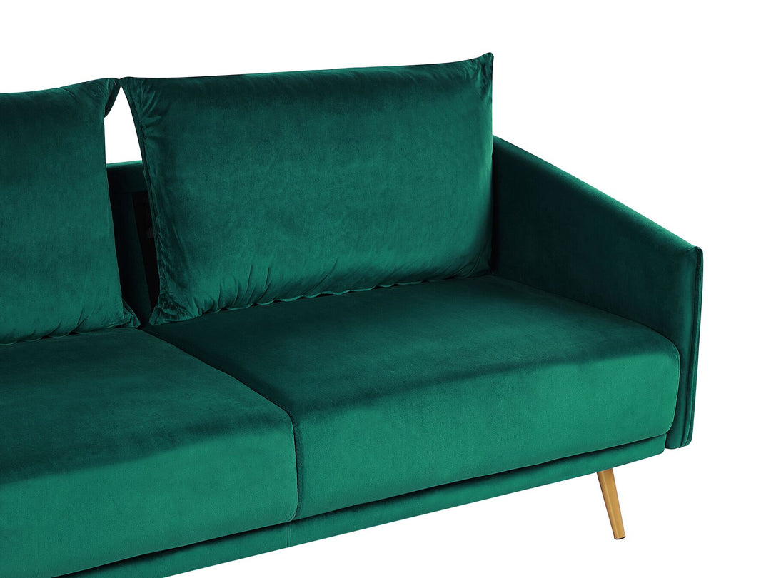 Maura 3 Seater Velvet Sofa Emerald Green