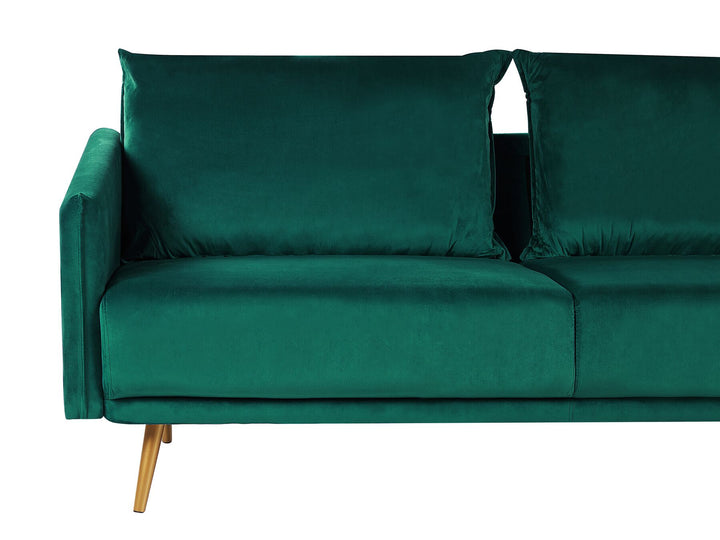 Maura 3 Seater Velvet Sofa Emerald Green