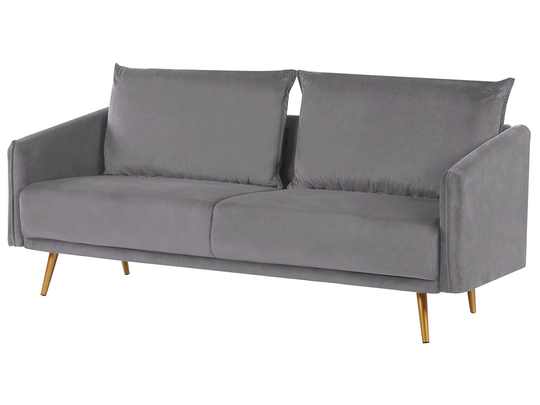 Maura 3 Seater Velvet Sofa Grey