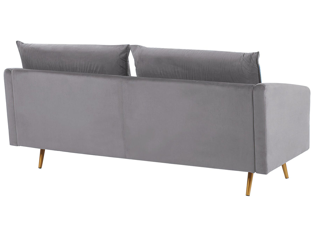 Maura 3 Seater Velvet Sofa Grey