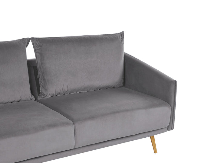 Maura 3 Seater Velvet Sofa Grey