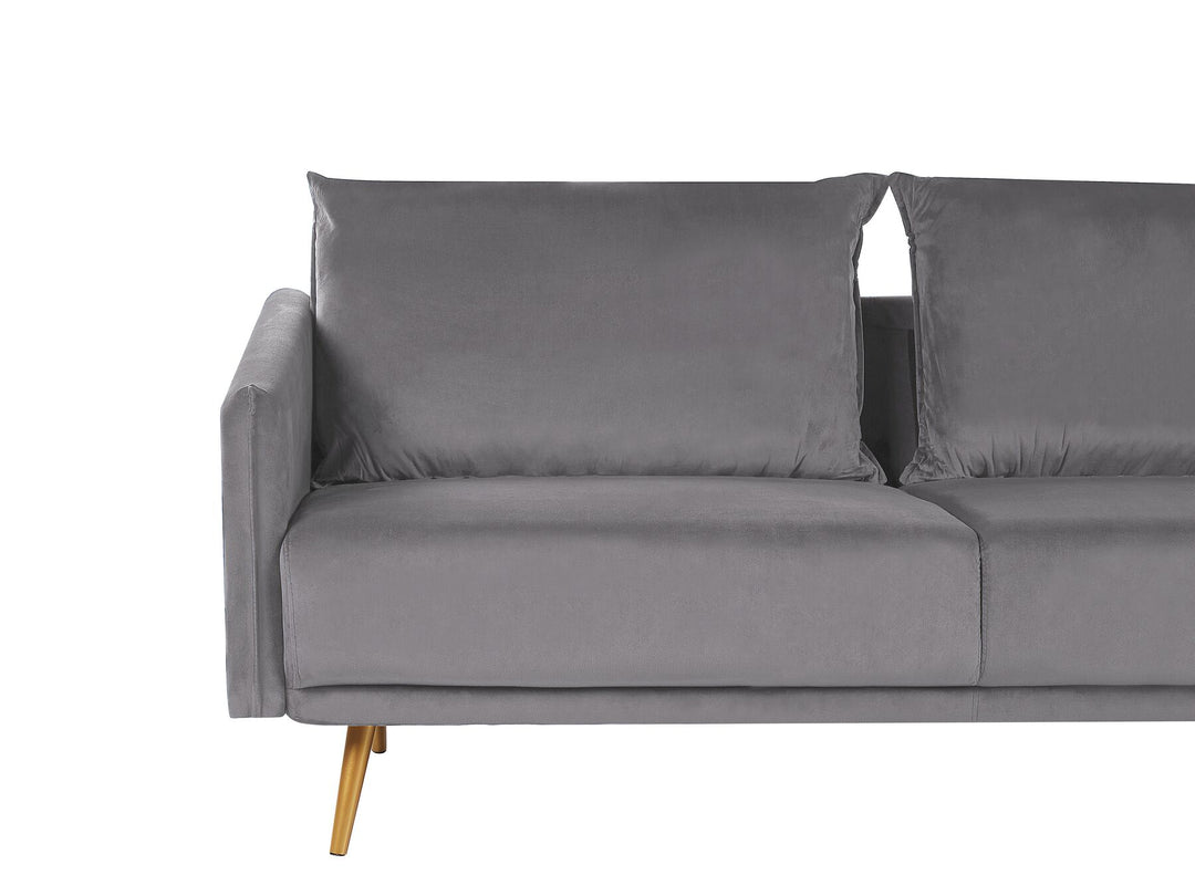 Maura 3 Seater Velvet Sofa Grey