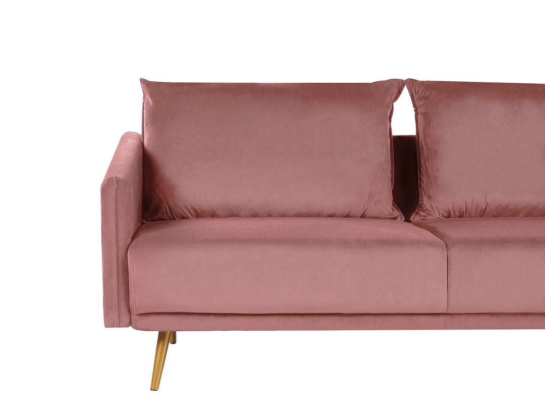 Maura 3 Seater Velvet Sofa Pink