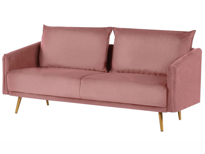 Maura 3 Seater Velvet Sofa Pink