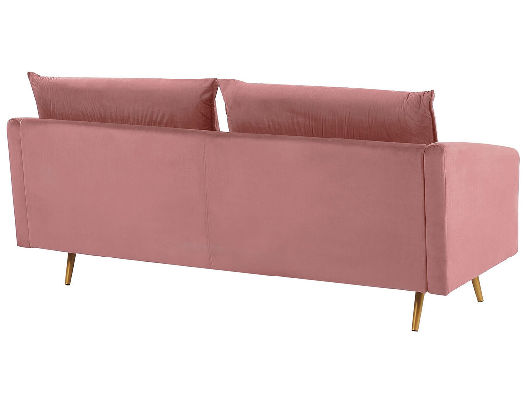 Maura 3 Seater Velvet Sofa Pink