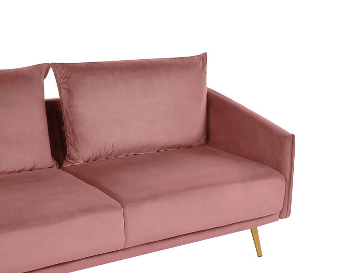 Maura 3 Seater Velvet Sofa Pink