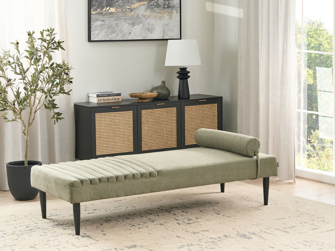 Mauriac Fabric Chaise Lounge Green