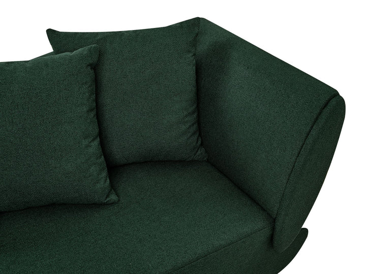 Meri II Right Hand Fabric Chaise Lounge with Storage Green