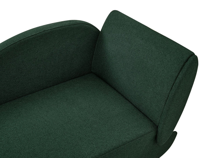 Meri II Right Hand Fabric Chaise Lounge with Storage Green