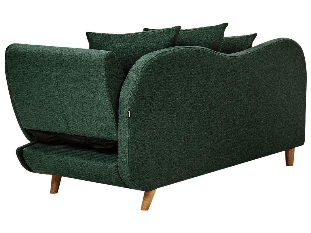 Meri II Right Hand Fabric Chaise Lounge with Storage Green