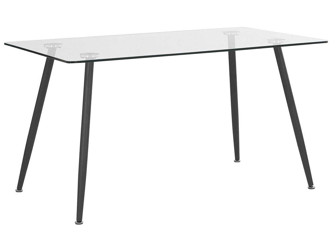 Midland Glass Top Dining Table 140 x 80 cm