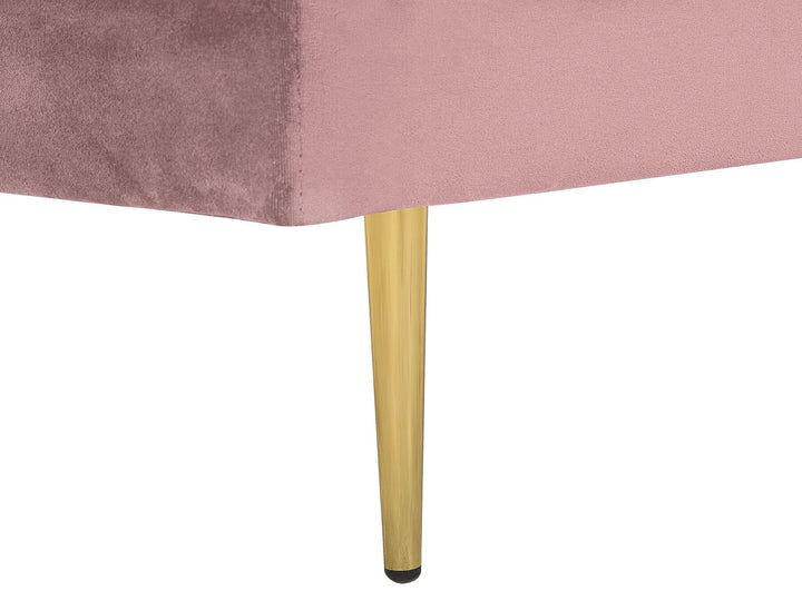 Miramas Left Hand Velvet Chaise Lounge Pink