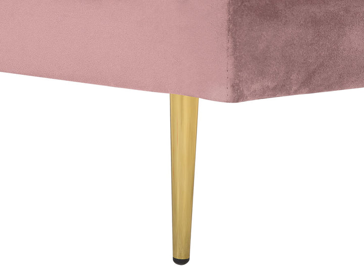 Miramas Right Hand Velvet Chaise Lounge Pink