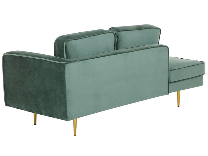 Miramas Right Hand Velvet Chaise Lounge Mint Green