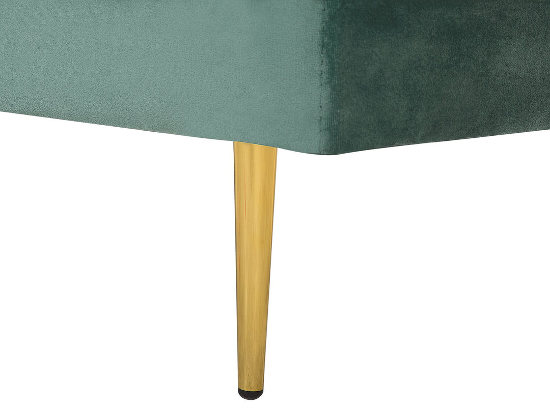 Miramas Right Hand Velvet Chaise Lounge Mint Green