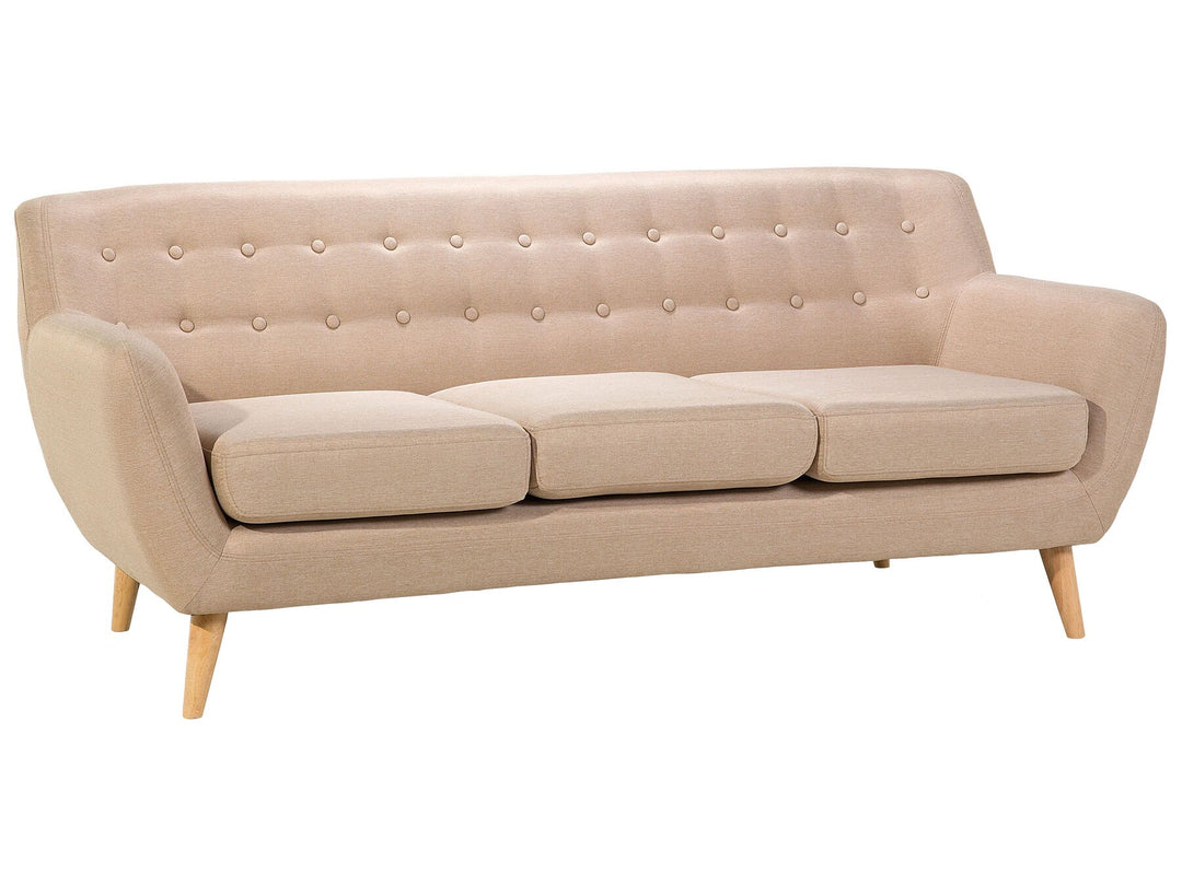 Motala 3 Seater Fabric Sofa Beige