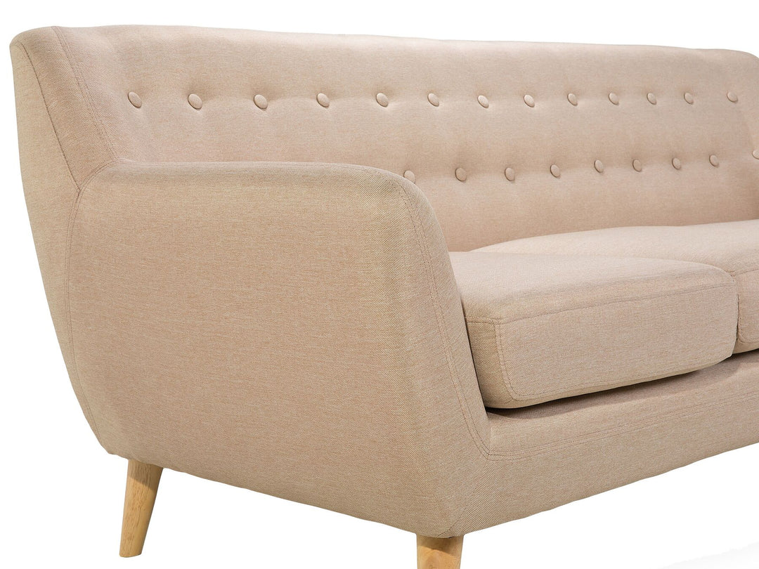 Motala 3 Seater Fabric Sofa Beige