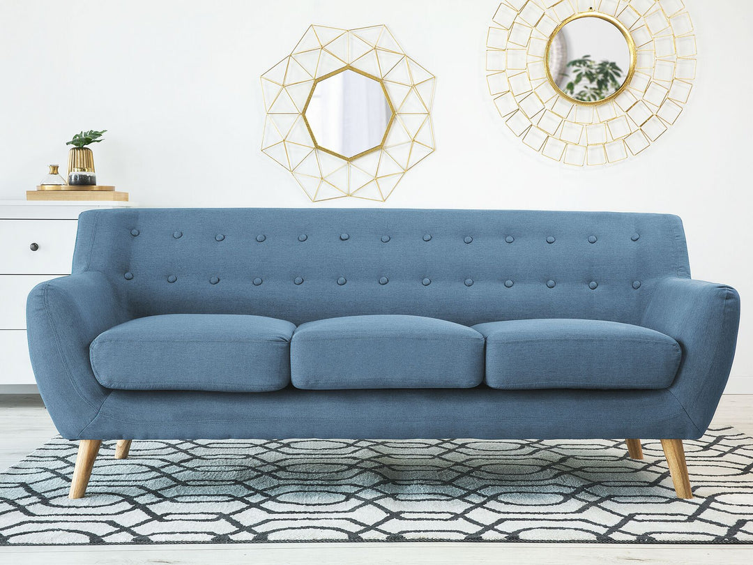 Motala 3 Seater Fabric Sofa Blue