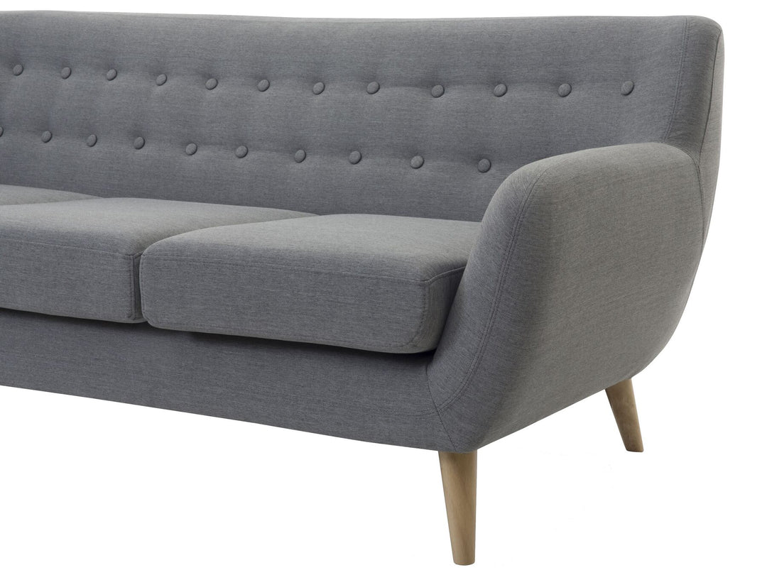 Motala 3 Seater Fabric Sofa Grey