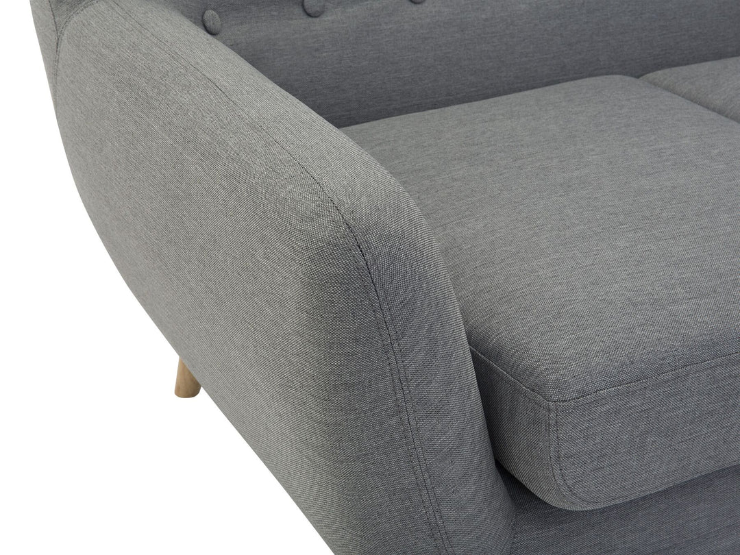 Motala 3 Seater Fabric Sofa Grey