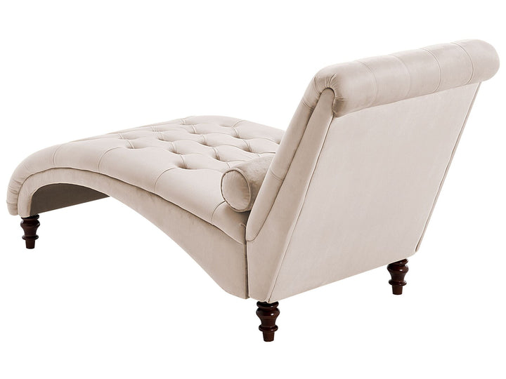 Muret Velvet Chaise Lounge Beige