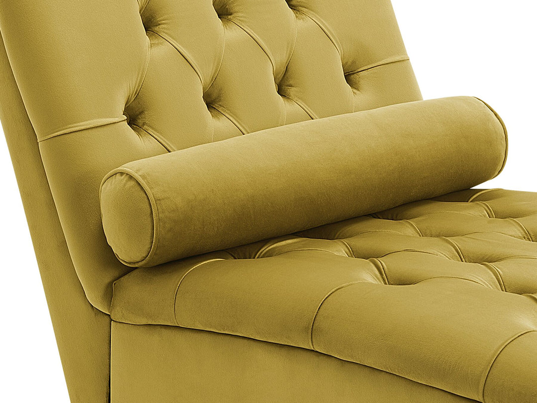 Muret Velvet Chaise Lounge Mustard