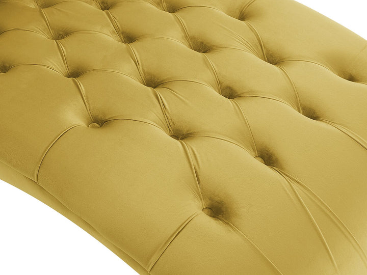 Muret Velvet Chaise Lounge Mustard