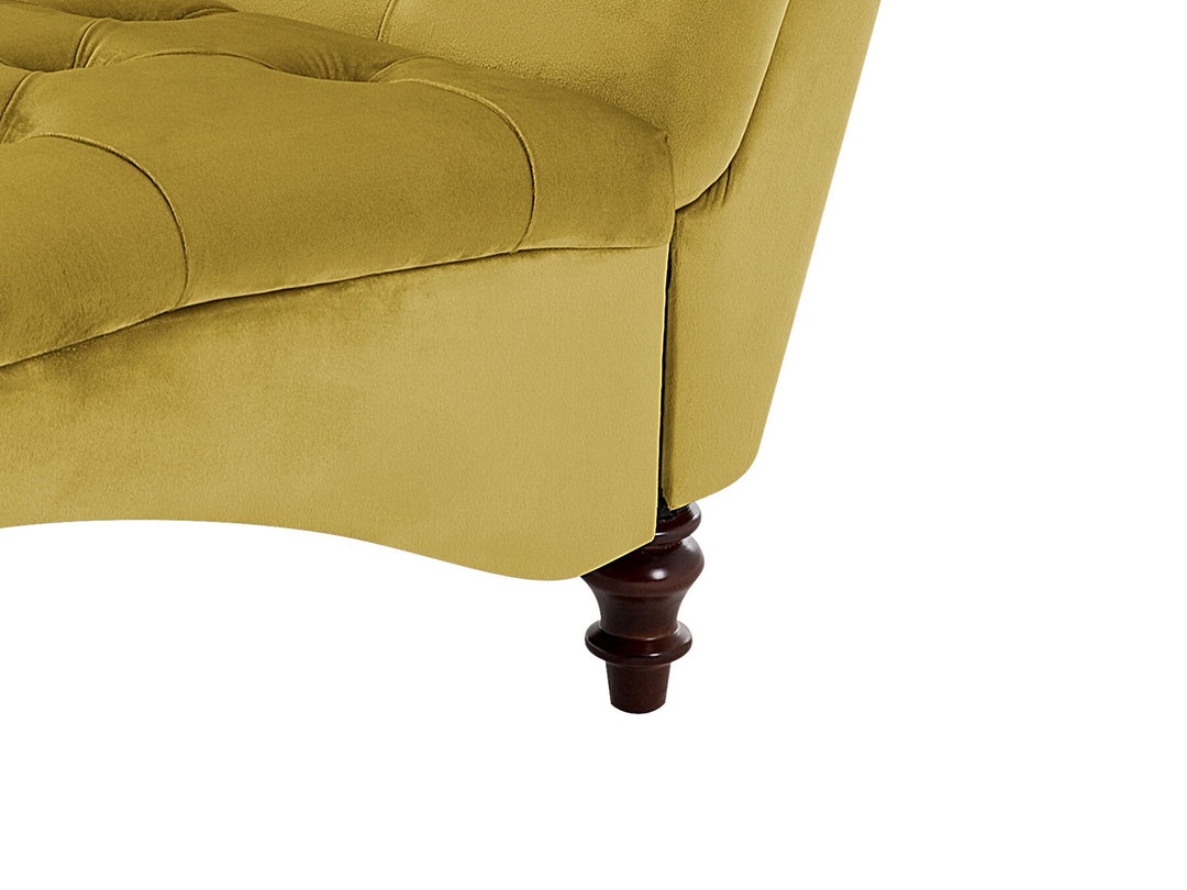 Muret Velvet Chaise Lounge Mustard