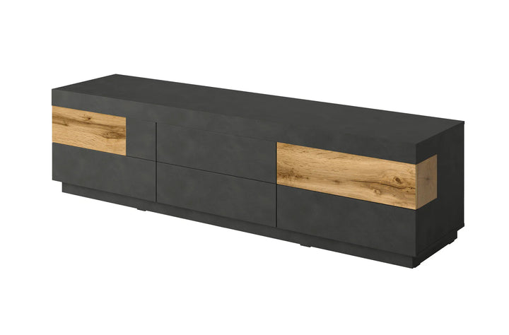 Sleek Silke 40 TV Cabinet 206cm - Matera & Wotan Oak