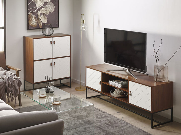 TV Stand Dark Brown/ White Darsy