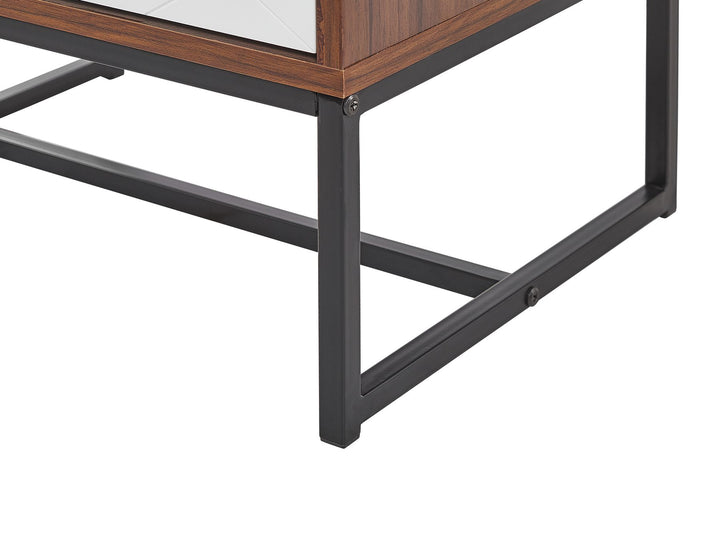 3 Drawer Chest Dark Wood with White Darsy