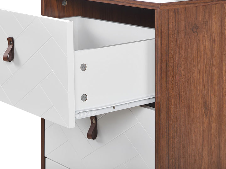 3 Drawer Chest Dark Wood with White Darsy