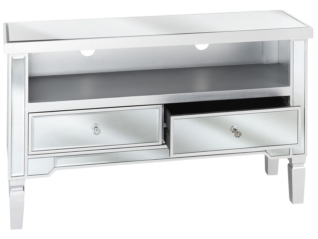 TV Stand Mirrored Silver Kyler
