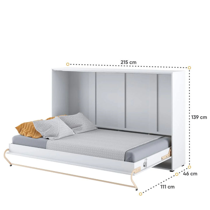 Kizer Horizontal Wall Bed Concept 120cm White Gloss CP-05