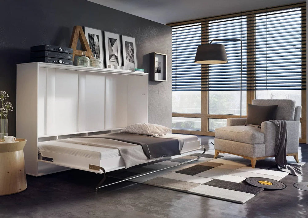 Kizer Horizontal Wall Bed Concept 120cm White Gloss CP-05