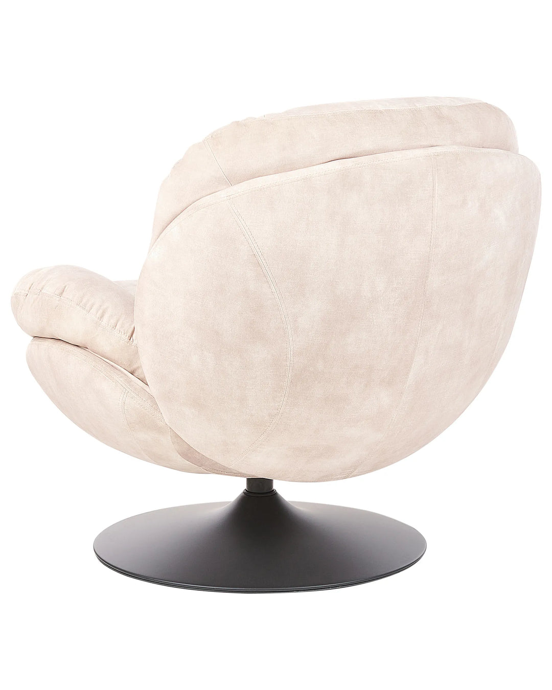 Swivel Armchair Velvet Light Beige Katha