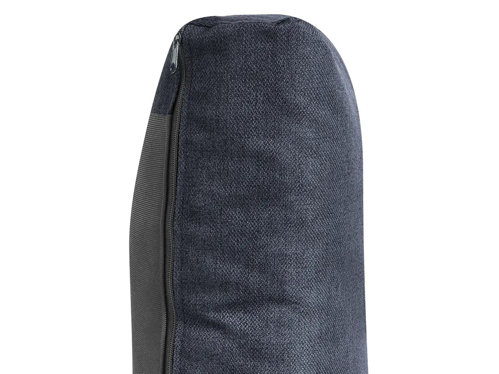 Corner Sofa Bed 4 Seater Fabric Navy Blue with Storage Right Hand Skiatook