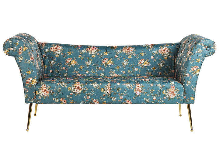 Nantilly Chaise Lounge Floral Pattern Blue