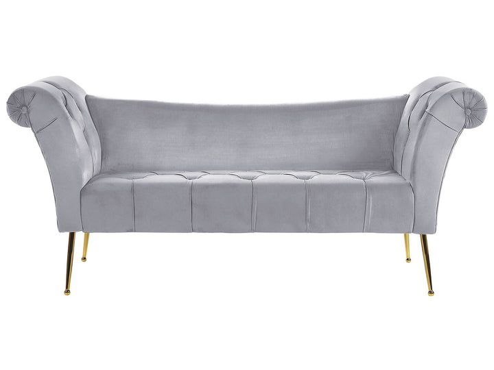 Nantilly Velvet Chaise Lounge Grey