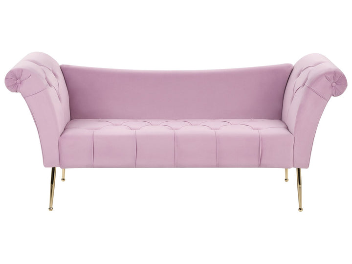 Nantilly Velvet Chaise Lounge Light Violet