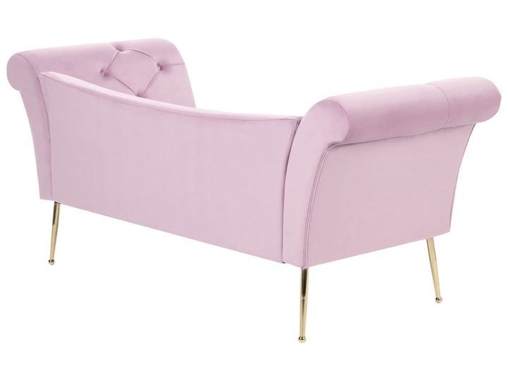 Nantilly Velvet Chaise Lounge Light Violet