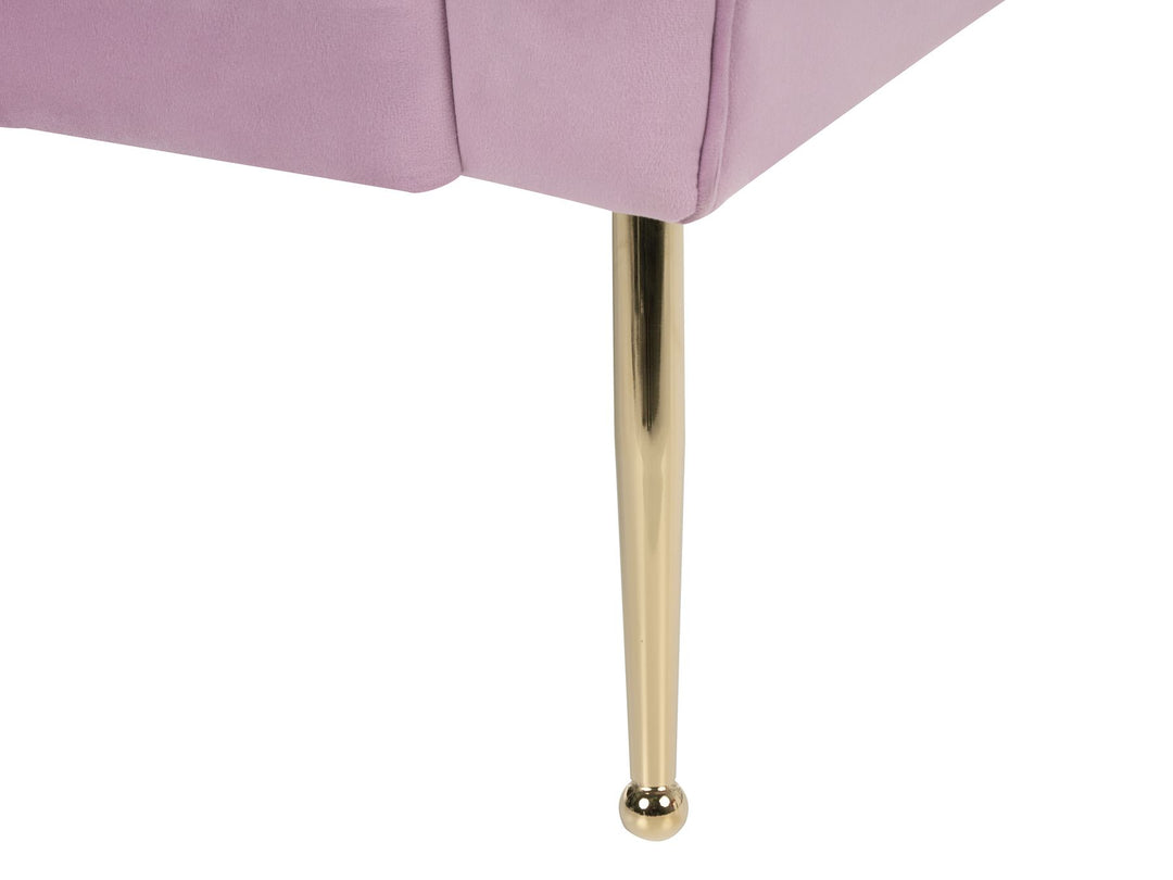 Nantilly Velvet Chaise Lounge Light Violet