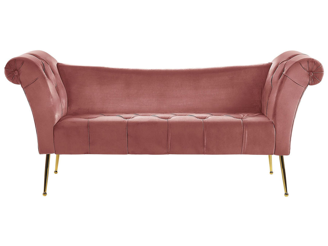 Nantilly Velvet Chaise Lounge Pink