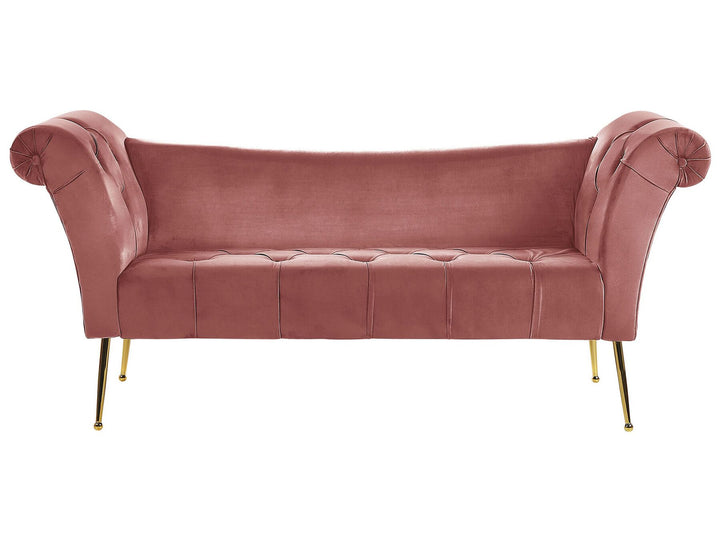 Nantilly Velvet Chaise Lounge Pink